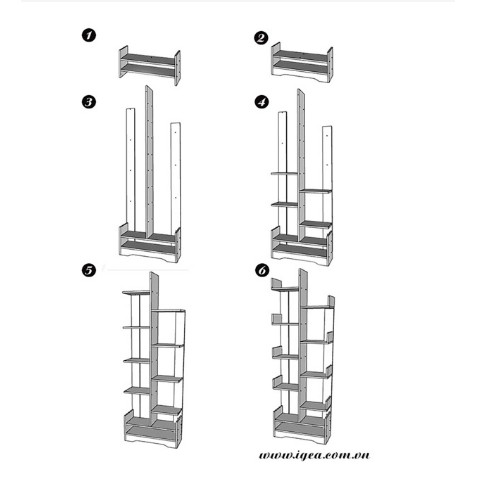 [GIÁ XƯỞNG] Kệ Sách Gỗ Hình Cây Đa Tầng GP66