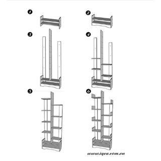 [GIÁ XƯỞNG] Kệ Sách Gỗ Hình Cây Đa Tầng GP66