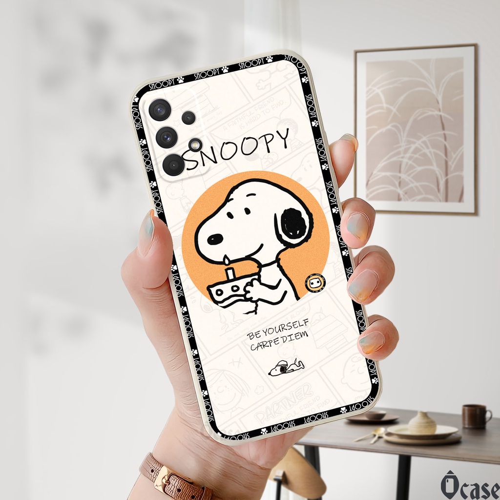 Ốp lưng Samsung A32 4G / A32 5G / A52 5G / A52s 5G / A72 in hình chú chó dễ thương cạnh viền vuông có bảo vệ camera