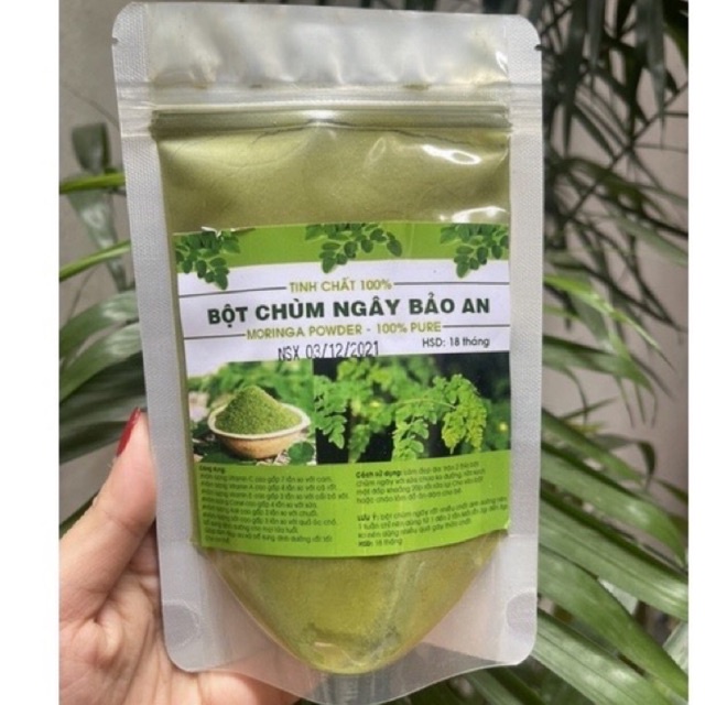 Bột chùm ngây sấy lạnh túi 100g đồ ăn dặm cho bé