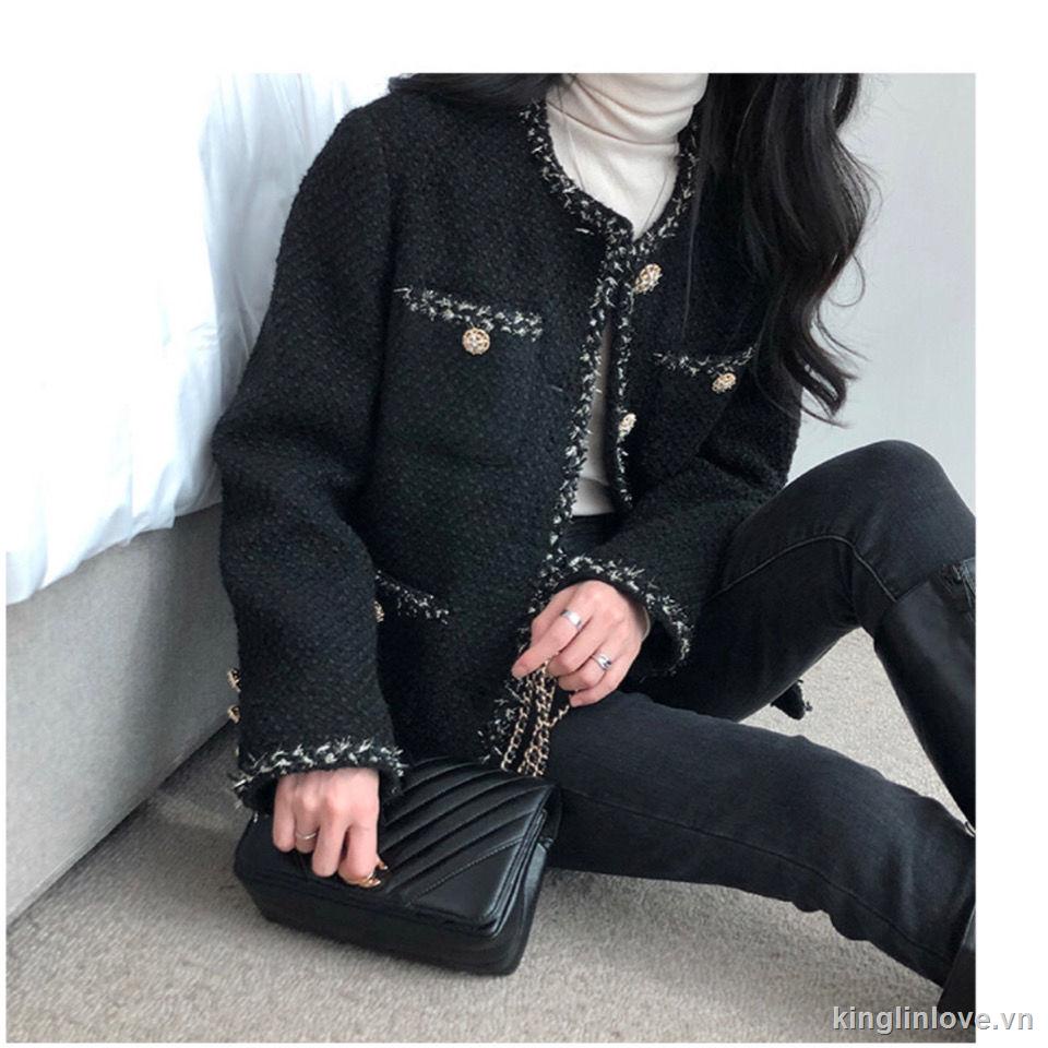 Áo khoác ngắn màu đen thời trang xuân thu | BigBuy360 - bigbuy360.vn