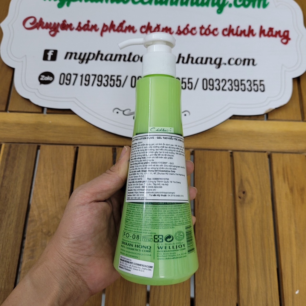 GEL TẠO KIỂU TÓC XOĂN OLIVE CHIHTSAI 250ML