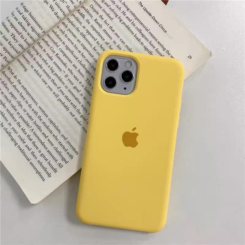 Ốp iphone - silicon case Chống Bẩn Màu Vàng FULL 4 cạnh