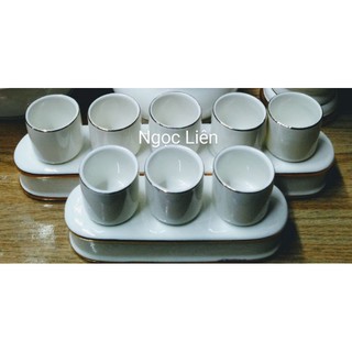 Bộ 3 ,bộ 5 ly cúng trắng ngọc cao cấp