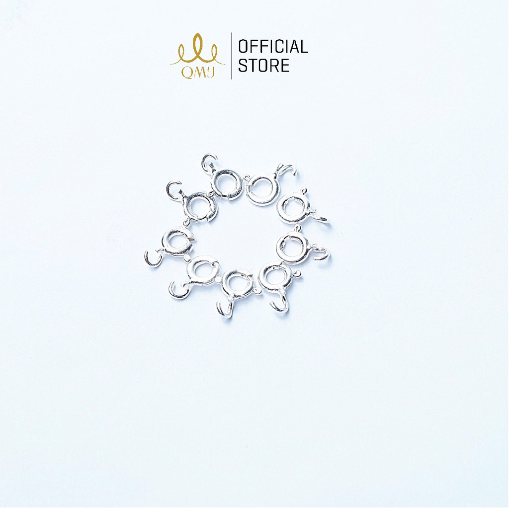 QMJ Móc khóa tròn dây chuyền bạc 925 cao cấp