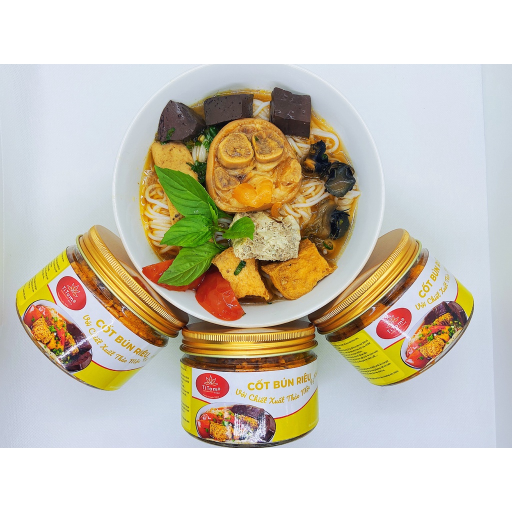 Gia vị nấu bún riêu cua 250g, gói gia vị bún riêu cua ngon chính hãng, cốt bún riêu cua Titom Foods