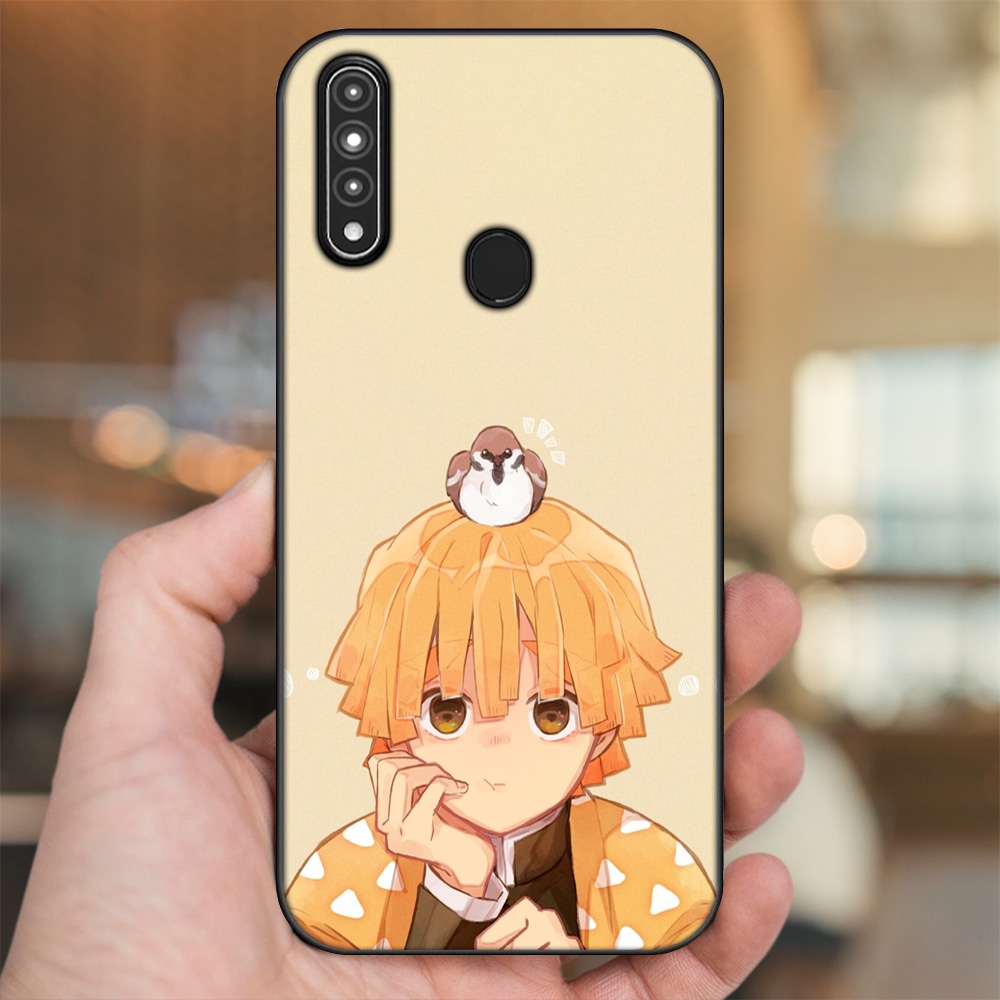 Ốp lưng Oppo A31, A8 viền đen in hình Zenitsu Kimetsu no Yaiba