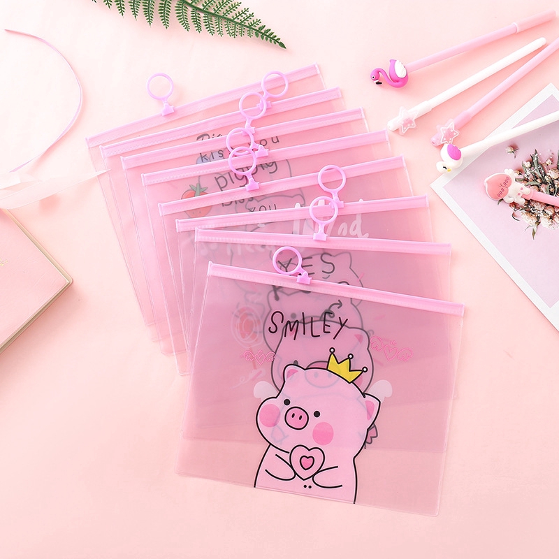 Túi đựng bút in hoạt hình đáng yêu 21x17cm