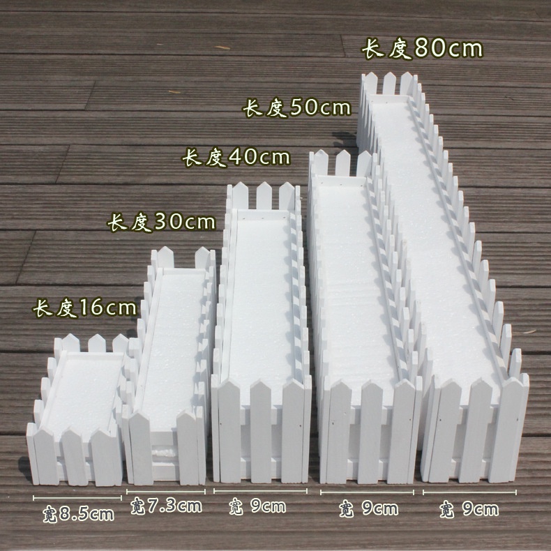 Hàng Rào Gỗ Dài 30cm Kèm Mút Dùng Để Cắm Hoa Trang Trí