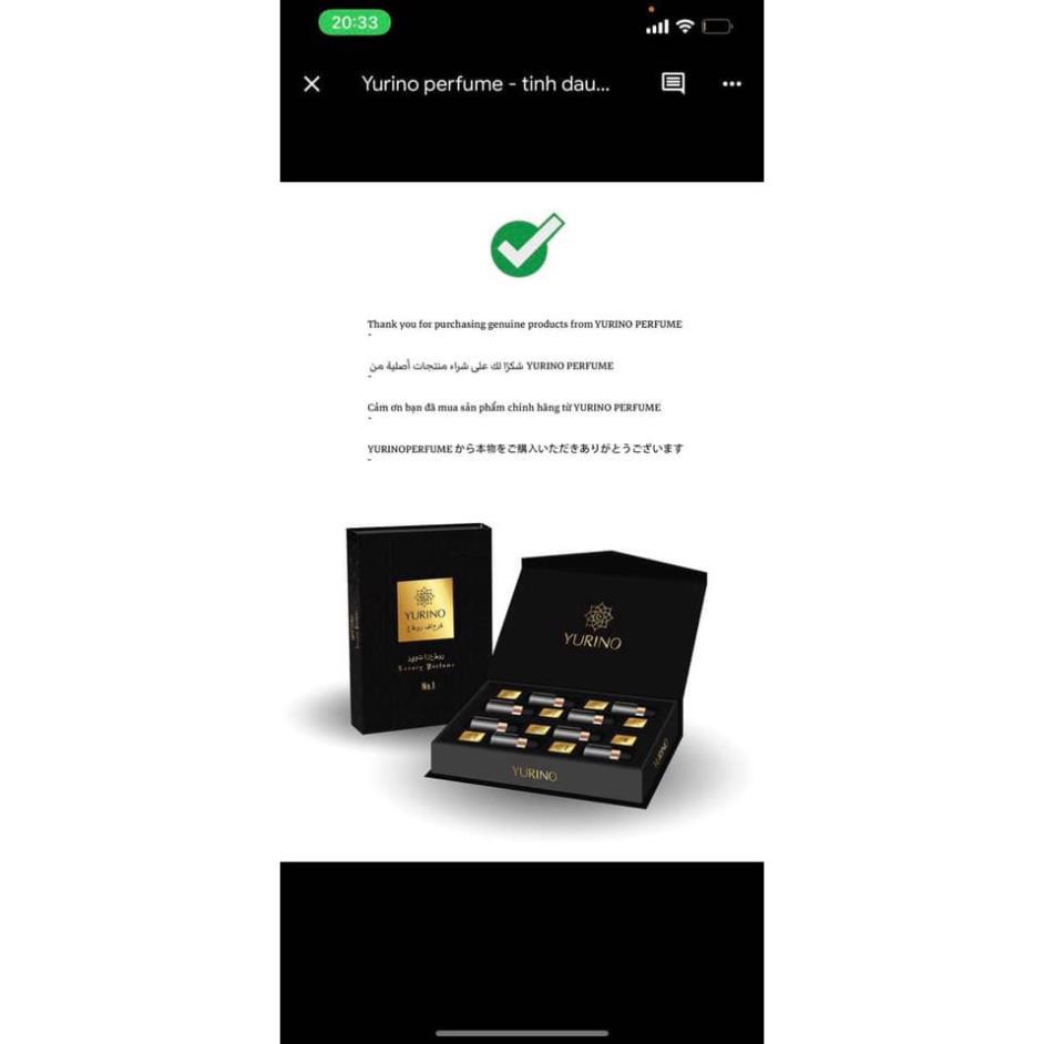 Set Nước Hoa YURINO 8 Chai Có Đèn Siêu Đẹp Bao Chuẩn | Thế Giới Skin Care