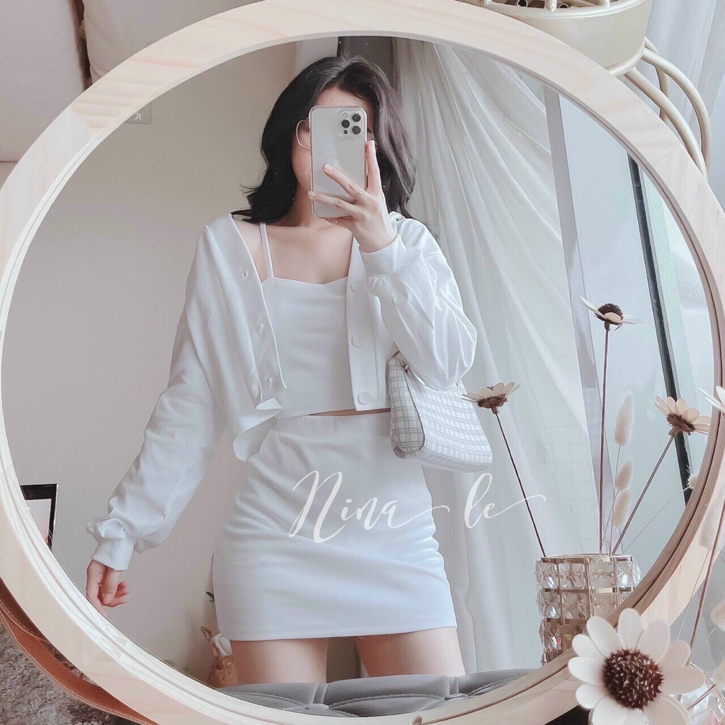 SET VÁY 3 MÓN - CHẤT VẢI COTTON MỀM MIN MẶC THỎA MÁI - MẶC ĐI CHƠI ĐI TIỆC TÔN DÁNG RẤT XINH