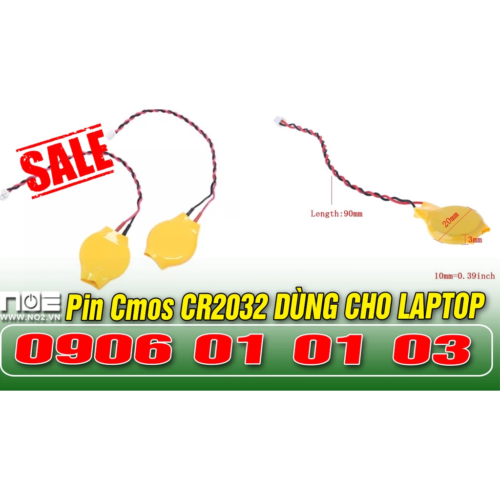 Pin cmos laptop, Pin CMOS CR2032  có jack cắm sẵn, dùng cho laptop, thiết bị điện tử
