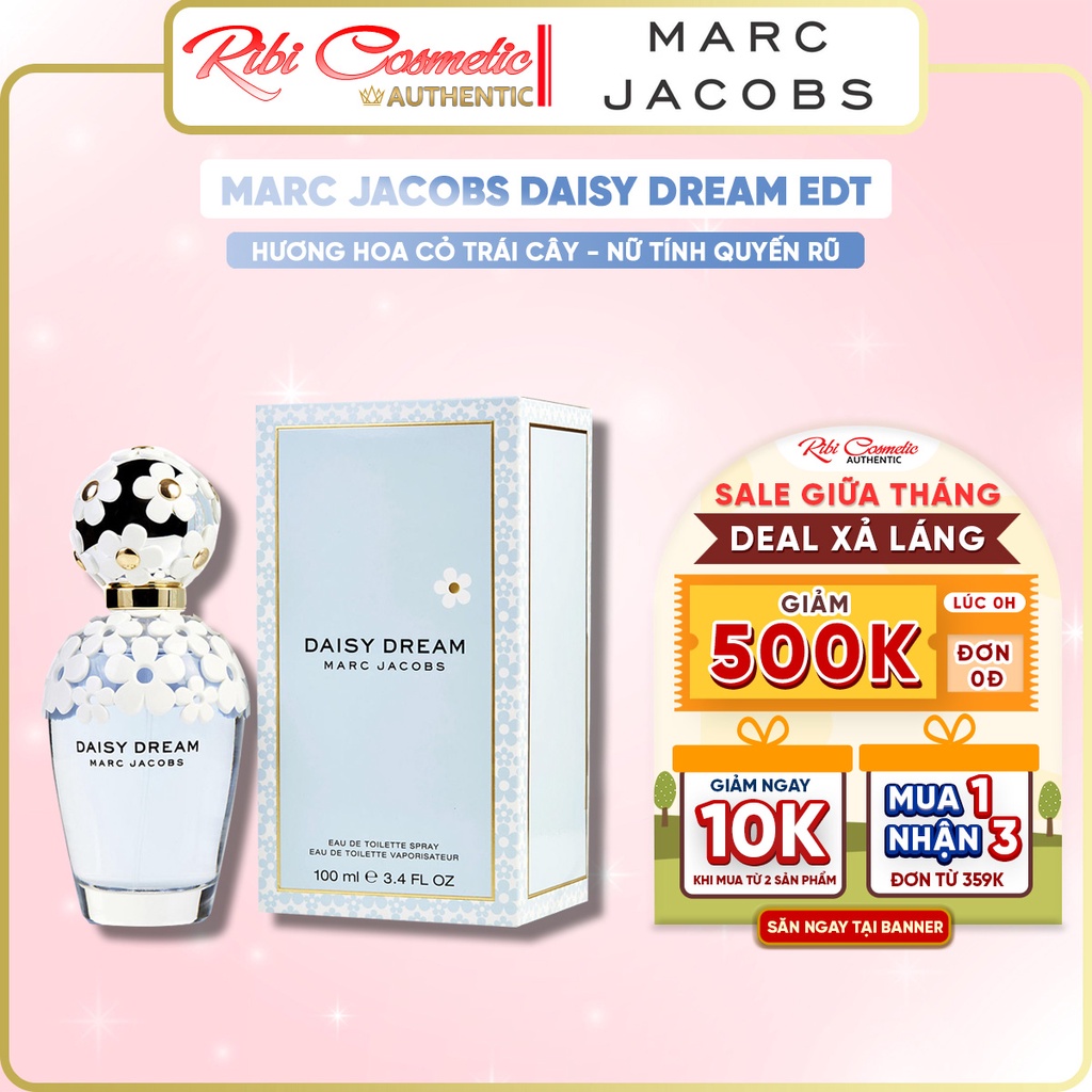 Nước hoa nữ Marc Jacobs Daisy Dream EDT - Bồng bềnh nhẹ nhàng mỏng manh như cơn mơ RibiCosmetics