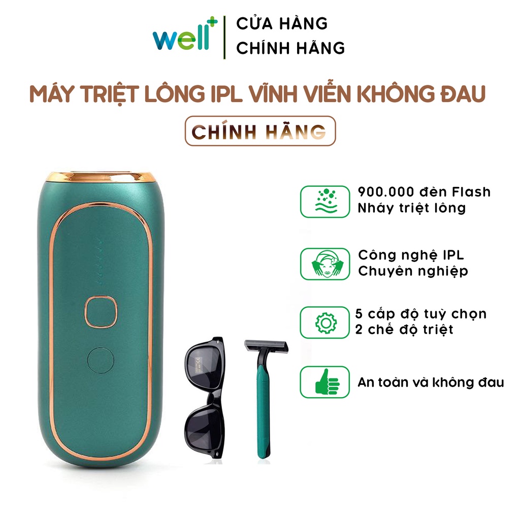 Máy Triệt Lông IPL Không Đau Chính Hãng Tẩy Lông Vĩnh Viễn Lông Nách, Lông Tay, Chân, Lông Vùng Kín Tại Nhà