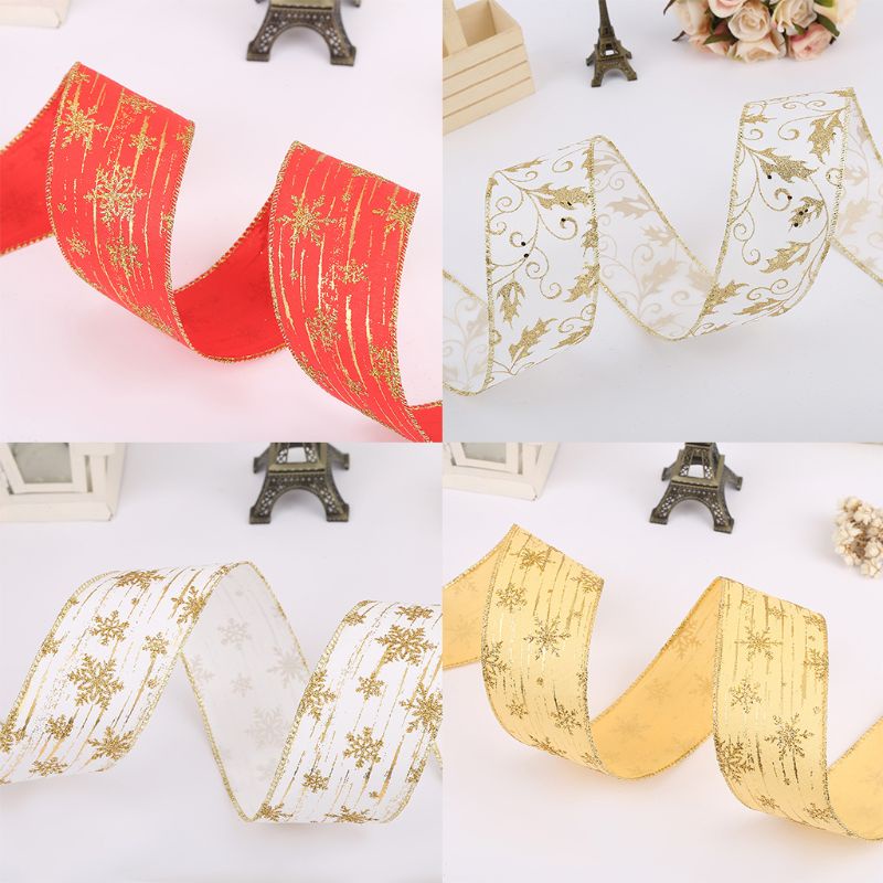 Cuộn Dây Ruy Băng Hình Bông Tuyết Lấp Lánh Dùng Trang Trí Thủ Công DIY