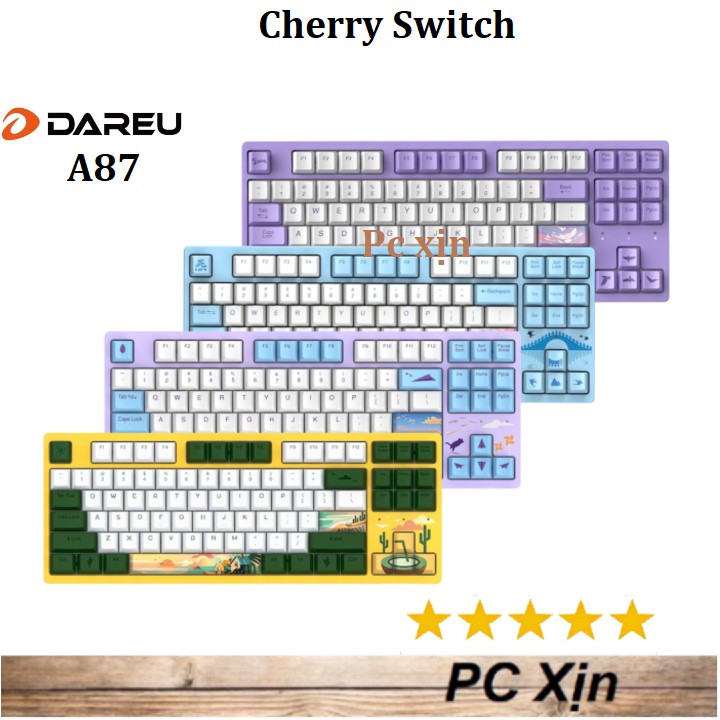 Bàn phím cơ Gaming DAREU A87 Cherry Switch (Childhood,summer,Dream,Swallow)