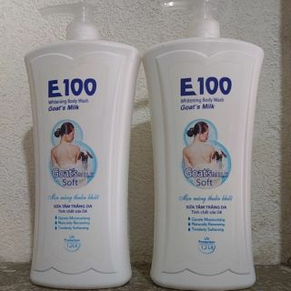 Sữa tắm trắng da E100 1,2L tinh chất sữa dê