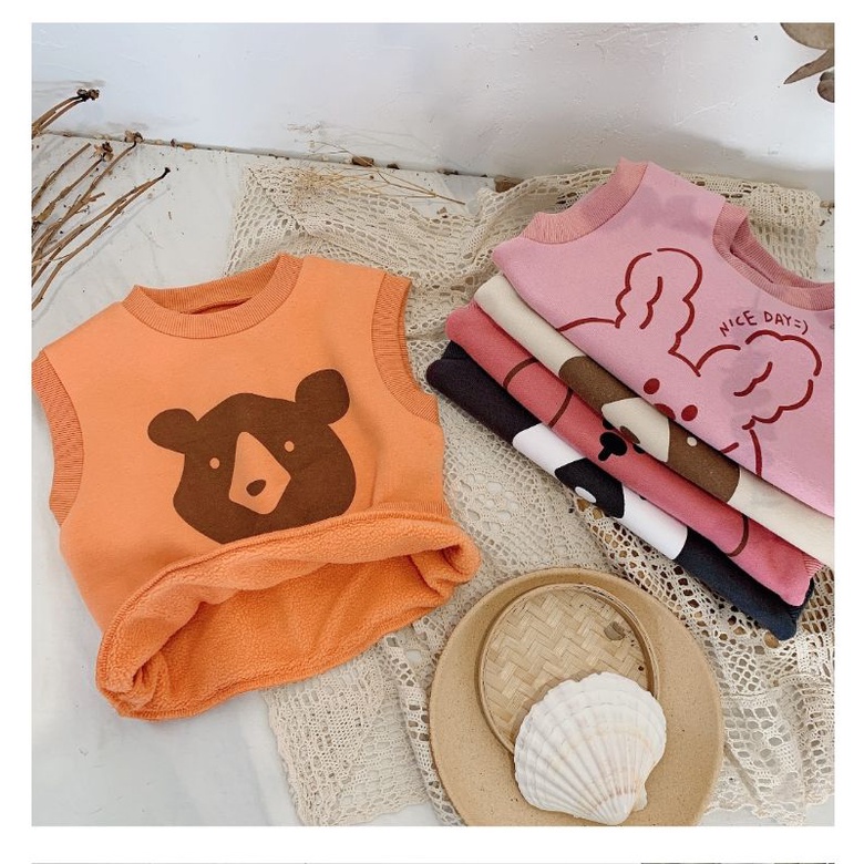 Áo gile nỉ cho bé