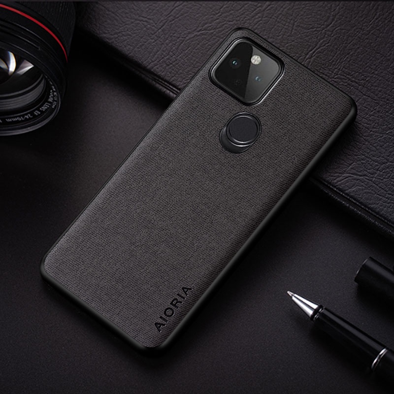 Ốp điện thoại Cho Google Pixel 5A 4A 5G 5 4 XL funda Thời Trang Thiết Kế Đơn Giản Màu Trơn Dệt Da Chống Sốc Bảo Vệ Mặt Sau
