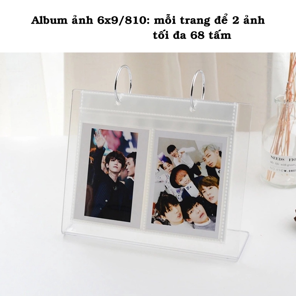 Album đựng ảnh để bàn bằng nhựa acrylic trong suốt sang trọng đựng ảnh 6x9, 8x10, 9x12, 10x15 tại kho album ảnh ANVY