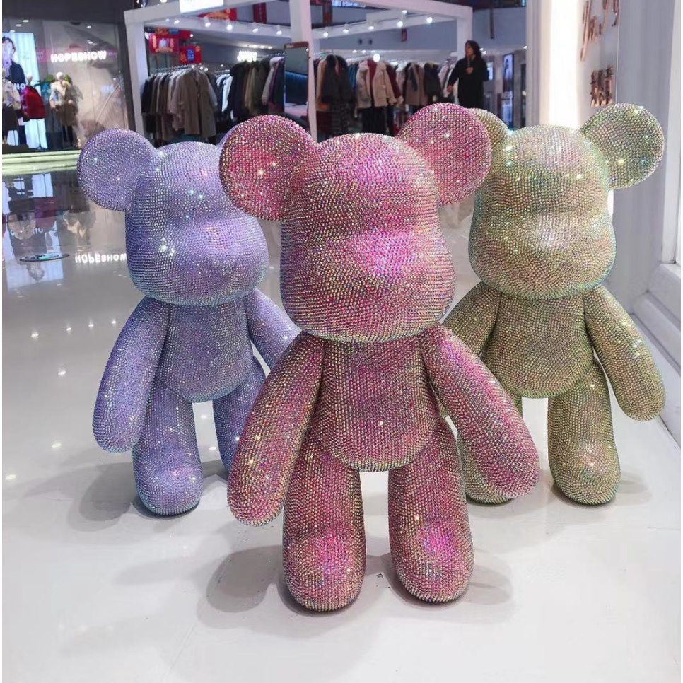 Gấu đính đá - Bearbrick size 34 handmade siêu xinh cho mọi lứa tuổi nhiều màu