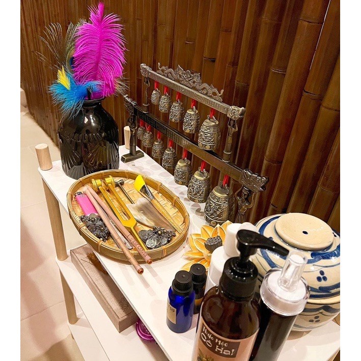 Chuông gió 2 tầng, chuông gió gội đầu dưỡng sinh