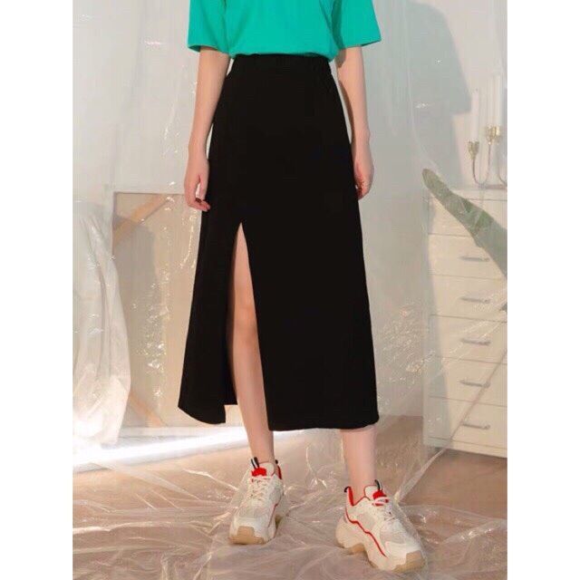 Chân váy chữ A xẻ đùi