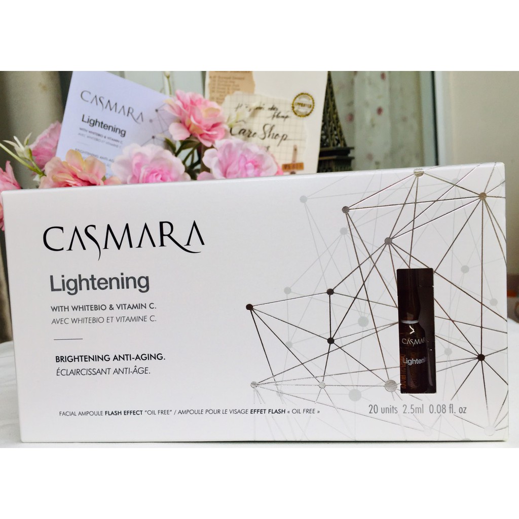 Huyết thanh trắng da Casmara Lightening with Whitebio &amp; Vitamin C - hộp 20 ống