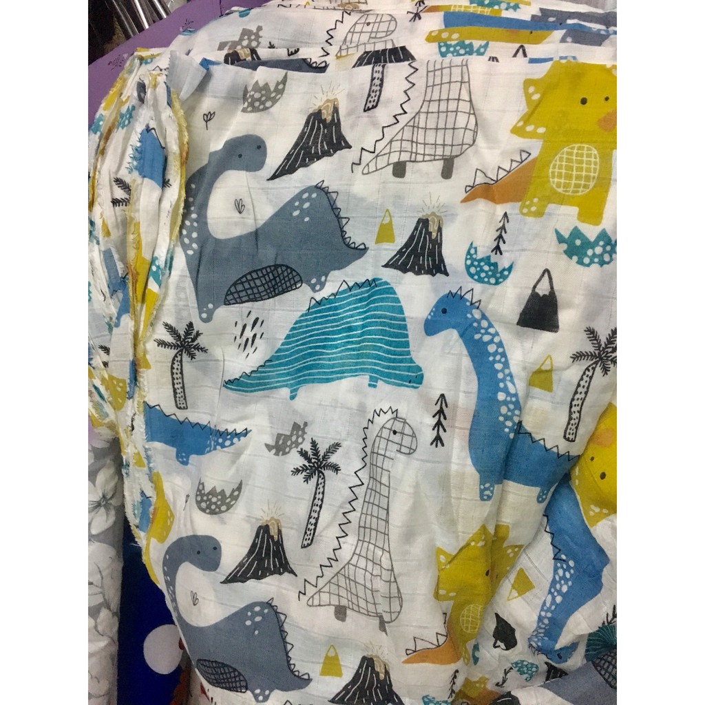 Vải xô sợi tre 2 lớp xuất Nhật khổ 1,35m