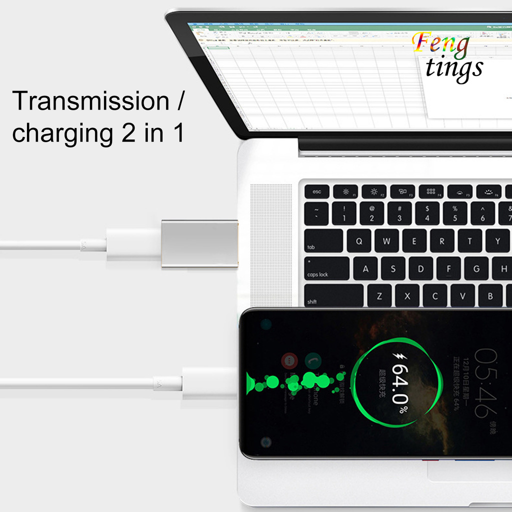 Đầu chuyển đổi từ type-c sang usb 3.0 otg pd cho laptop pc computer k1