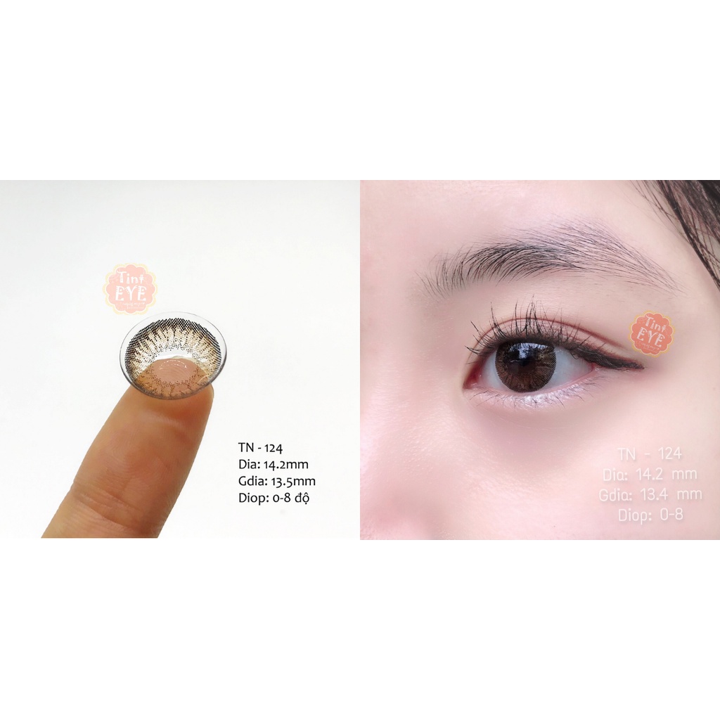 4 mẫu kính áp tròng nâu tự nhiên Tinteye Lens 0 - 8 độ FLASHSALE