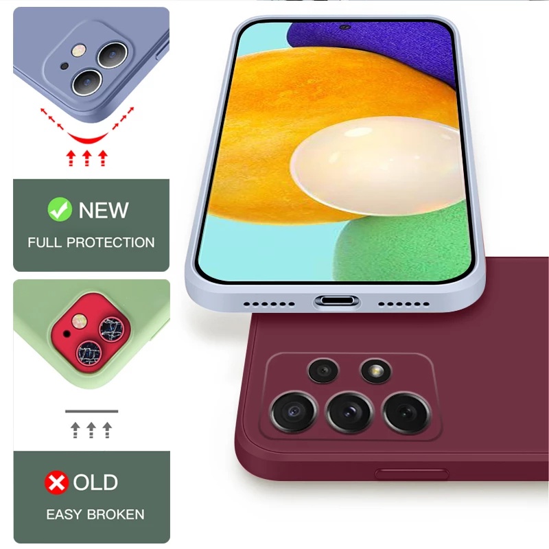 Ốp điện thoại dẻo bảo vệ camera chống sốc thời trang cho Samsung Galaxy A03 A53 5G A23 A03s A52s A52 A32 A22 4G A12 A71 A50 A50s A30s