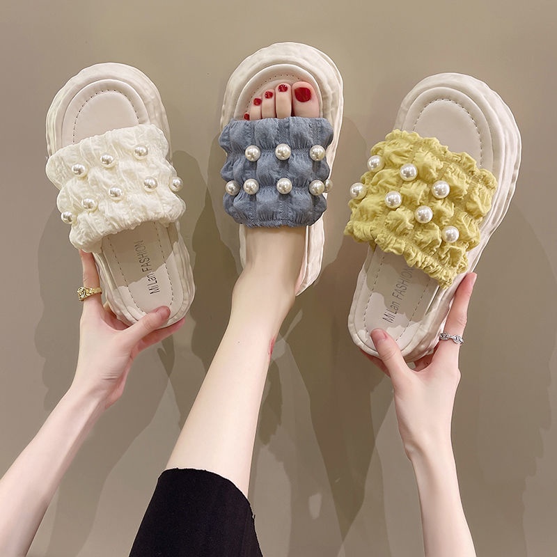 Jiashucheng Dép Sandal Đế Mềm Dày Chống Trượt Phong Cách Phương Tây Thời Trang Mùa Hè Cho Nữ
