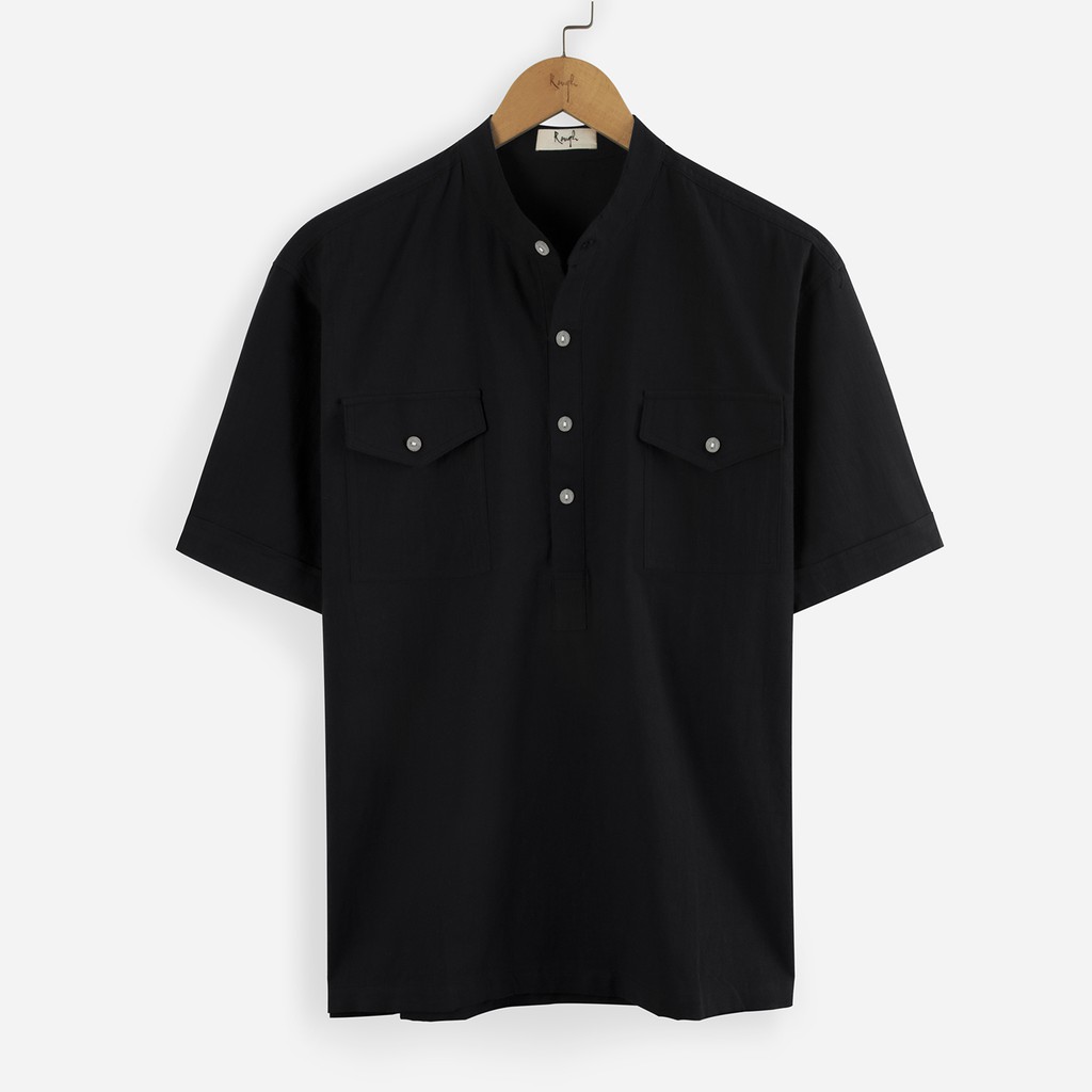 Áo linen Nam Cổ Trụ Thời Trang Cao Cấp Rough | BigBuy360 - bigbuy360.vn