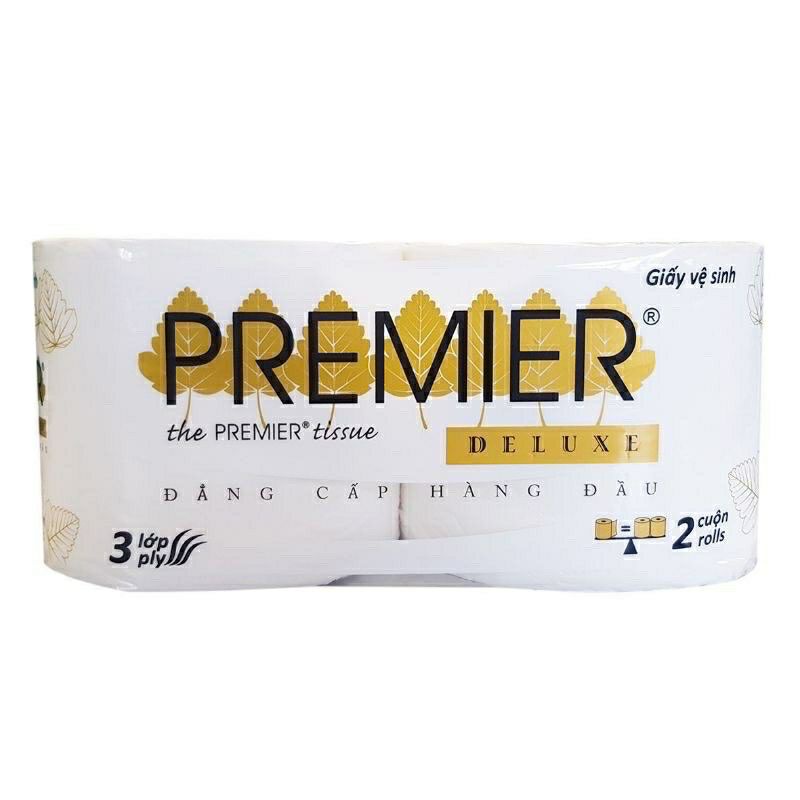 2 cuộn giấy vệ sinh PREMIER Deluxe 3 lớp