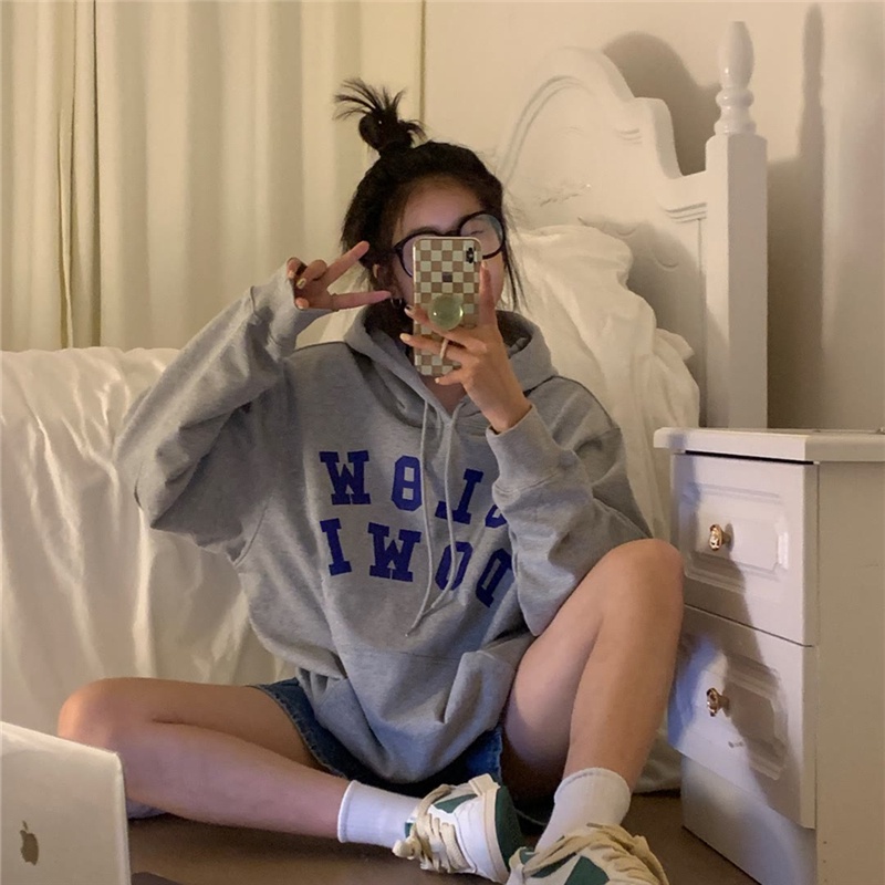 NRVP Áo Hoodie Dáng Rộng Thời Trang Hàn Quốc 2022 Dành Cho Nữ