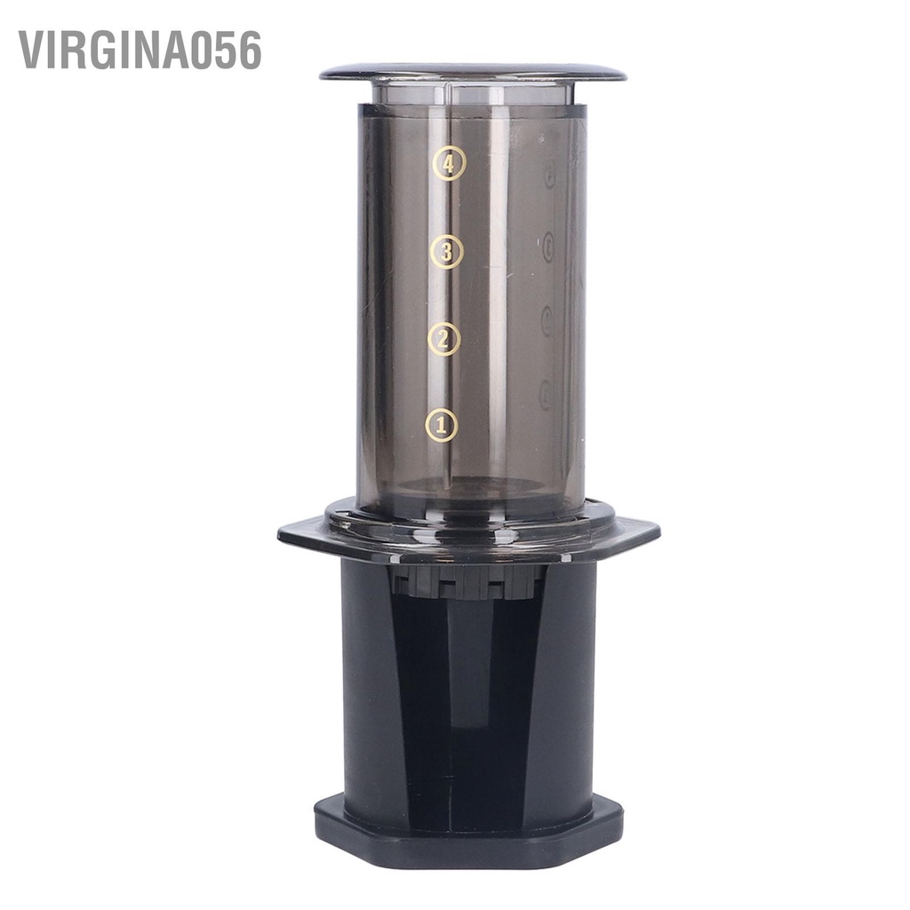 Virgina056 Máy pha cà phê French Press nhỏ giọt kiểu châu Âu di động cho du lịch tại nhà Màu nâu