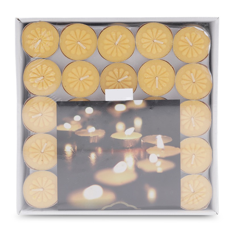 NẾN HOA MAI TEALIGHT HỘP 100 VIÊN NHIỀU MÀU KHÔNG KHÓI KHÔNG MÙI