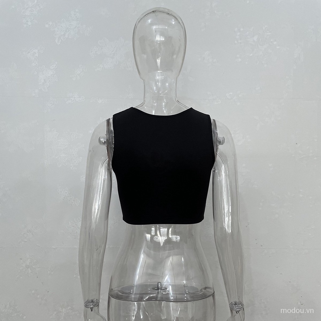Áo tank top dáng ôm họa tiết da báo quyến rũ cho nữ