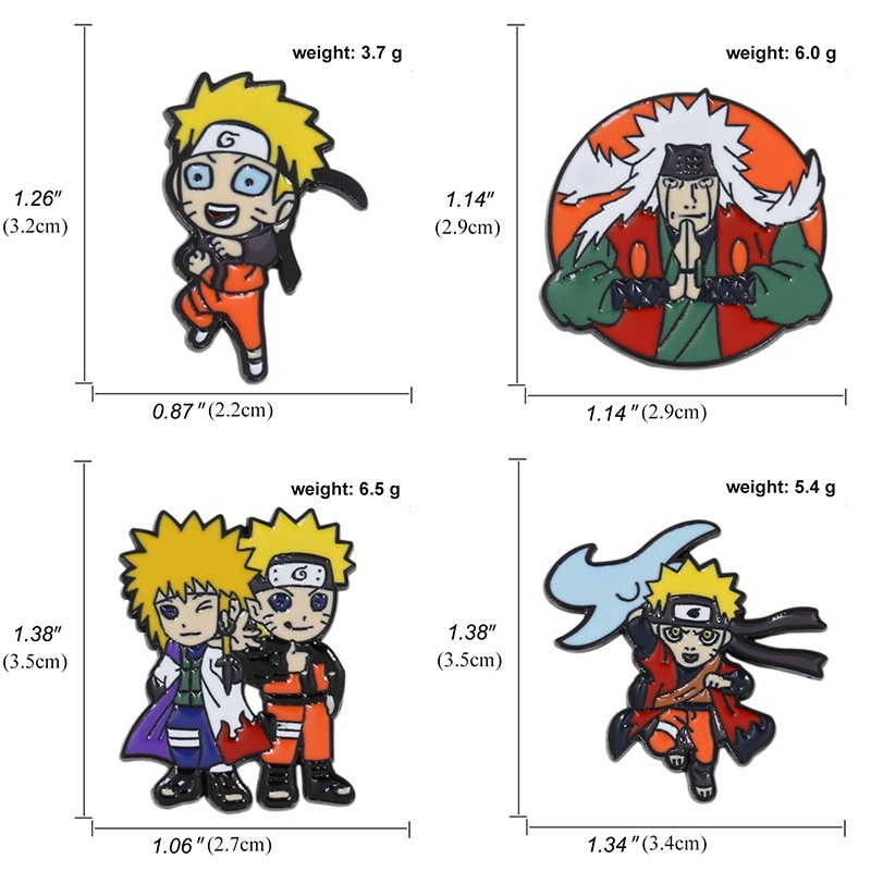 Ghim Cài Áo Hình Hoạt Hình Naruto Đáng Yêu