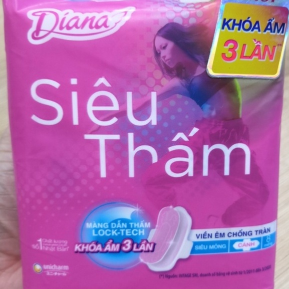 BVS Diana 8 miếng /1 gói siêu thấm siêu mỏng cánh