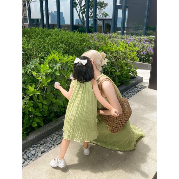 VÁY YẾM MẸ VÀ BÉ CÓ LÓT TẶNG KÈM TURBAN