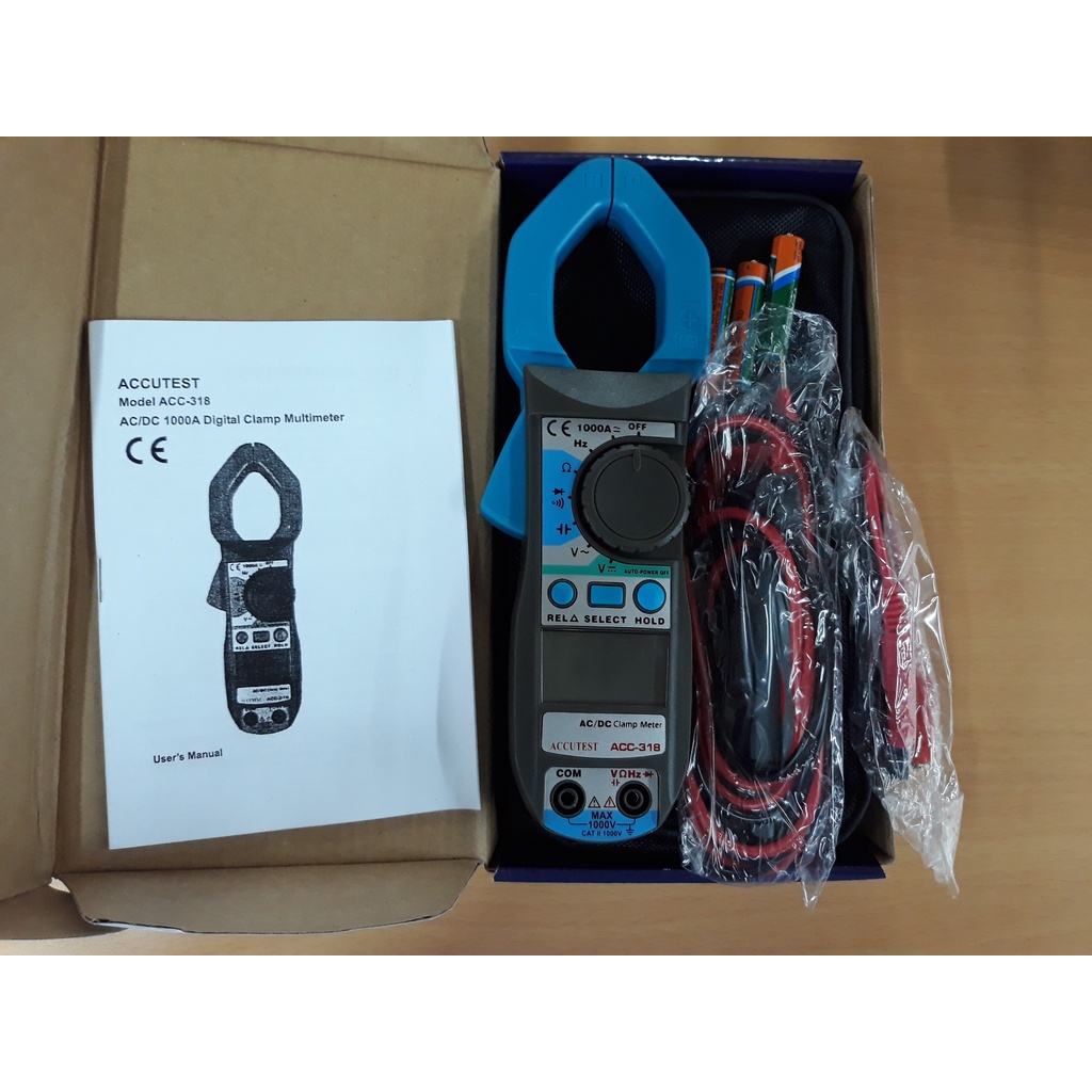 Accutest ACC-318 ampe kìm đo dòng acdc Accutest ACC 318  ACC - 318 Ampe Kìm Đo Điện Đo Dòng Điện AC/DC 1000A