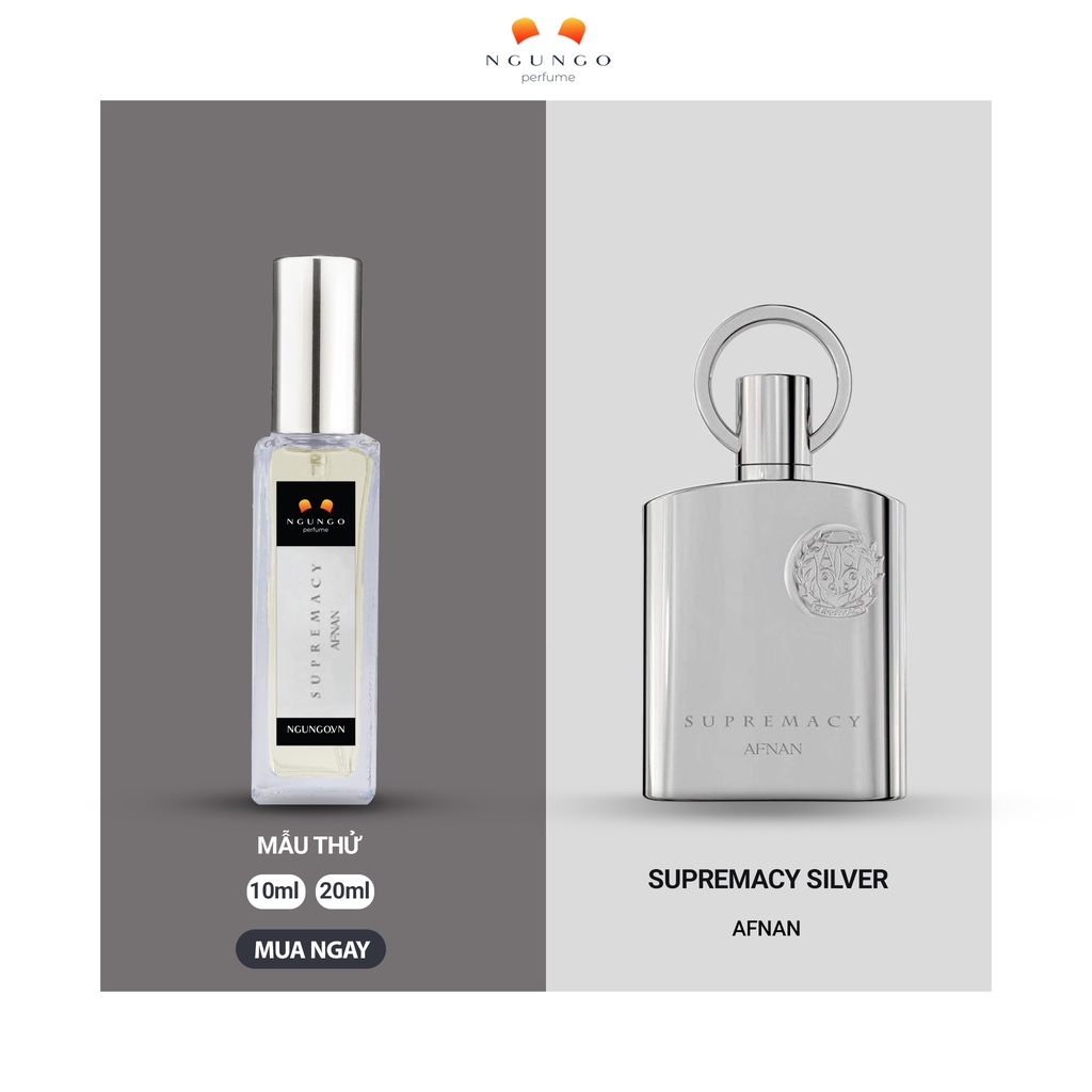 Nước hoa Afnan Supremacy silver [travel size] dạng xịt nhỏ gọn bỏ túi