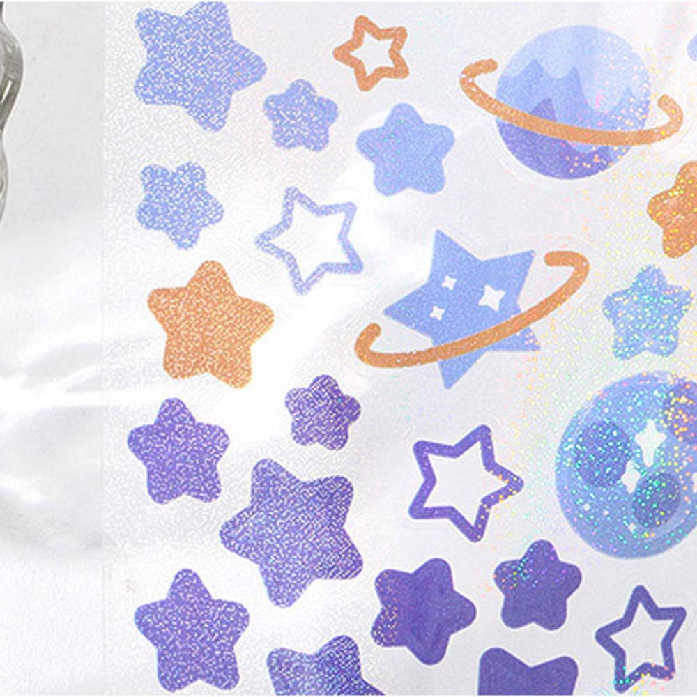 Set 81 Miếng Dán Trang Trí Sổ Tay Diy Hình Ngôi Sao Xinh Xắn