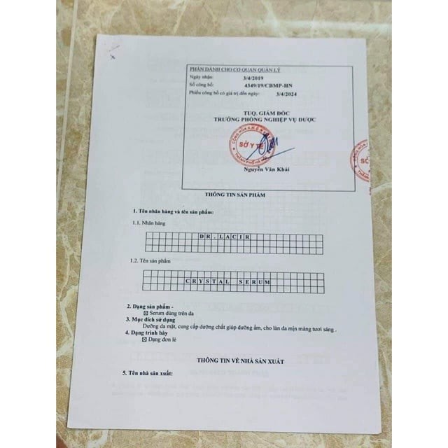 Serum tinh thể vàng 24K Lamer Care Dr Lacir - Crystal serum | BigBuy360 - bigbuy360.vn