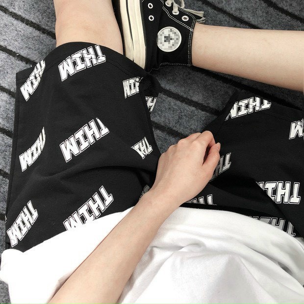 Quần short thun/Quần đùi nam nữ form rộng unisex in chữ chéo phong cách chất cotton 4 chiều siêu mát RÔ STORE QS15