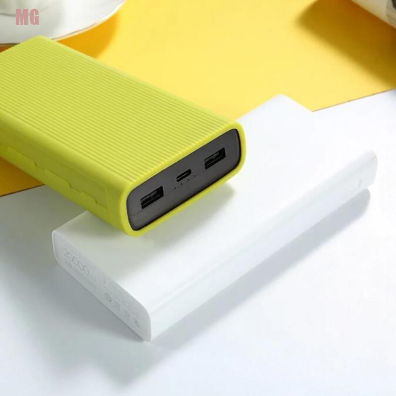 1 Vỏ Silicon Bảo Vệ Pin Sạc Dự Phòng 20000mah Hai Cổng Usb