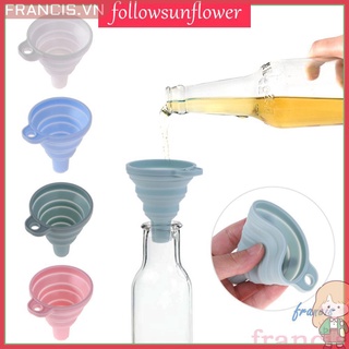 Phễu bằng silicon loại nhỏ có thể gập lại để đổ chất lỏng tiện lợi