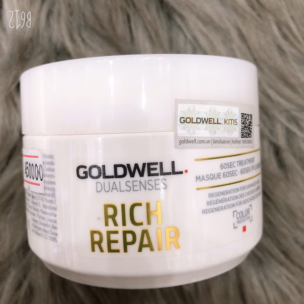 Dầu Hấp Tóc Siêu phục hồi dành cho tóc hư tổn GOLDWELL DUALSENSES RICH REPAIR 200ml/500ml